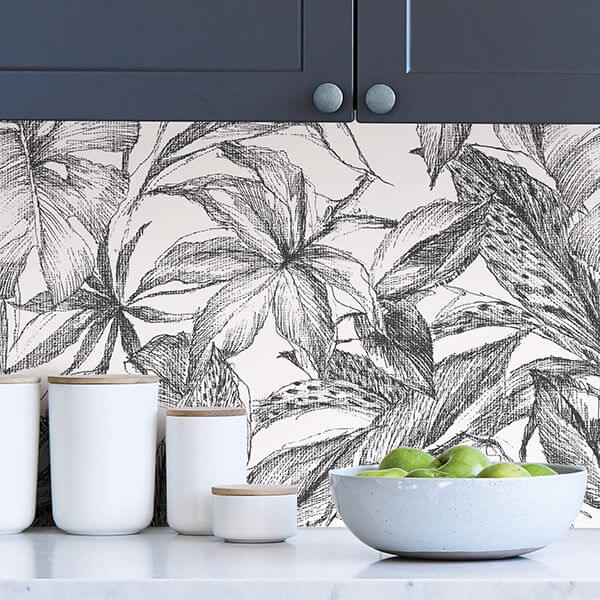 black-canopy-peel-and-stick-wallpaper-york-wallcoverings-nus3498 - York Wallcoverings Wallpaper