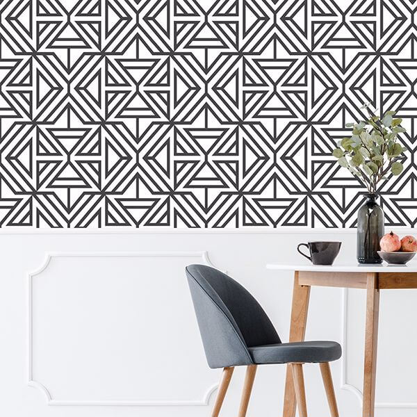 black-linear-peel-and-stick-wallpaper-york-wallcoverings-nus3499 - York Wallcoverings Wallpaper