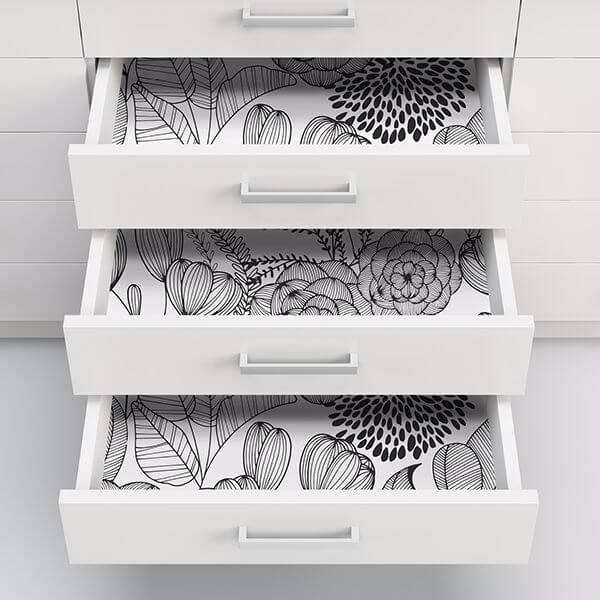 black-secret-garden-peel-and-stick-wallpaper-york-wallcoverings-nus3501 - York Wallcoverings Wallpaper