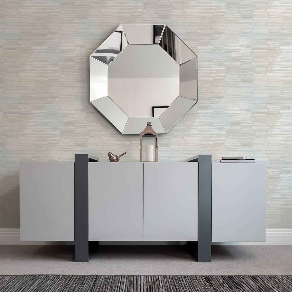 Jabari Grey Geometric Faux Grasscloth Wallpaper - York Wallcoverings - 2949-60502 - York Wallcoverings Wallpaper