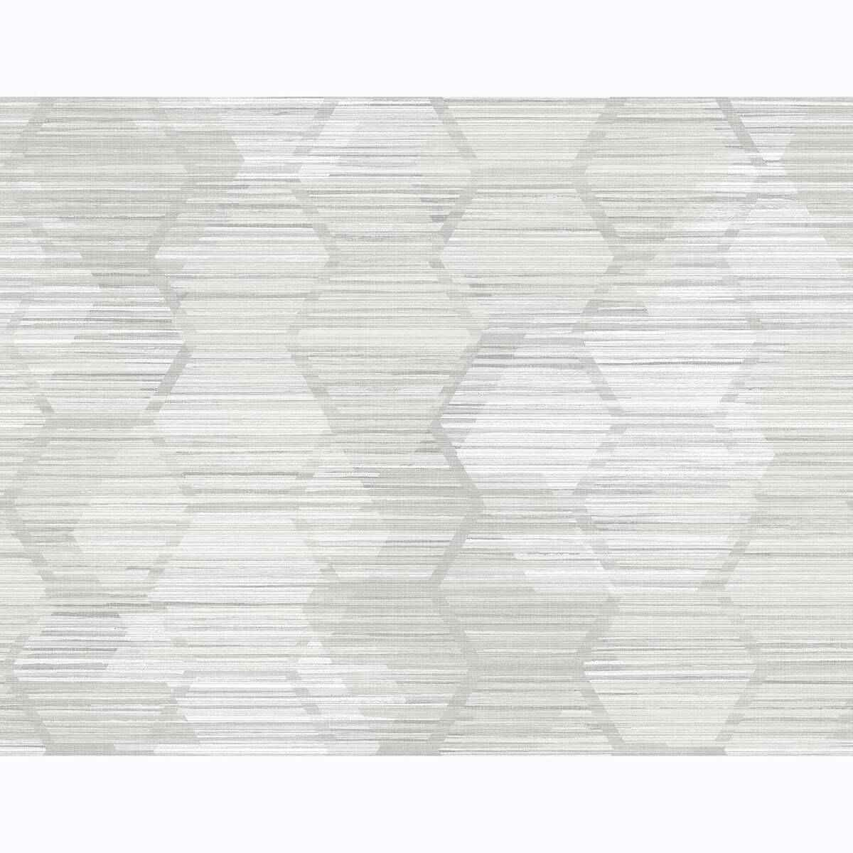 Jabari Light Grey Geometric Faux Grasscloth Wallpaper - York Wallcoverings - 2949-60506