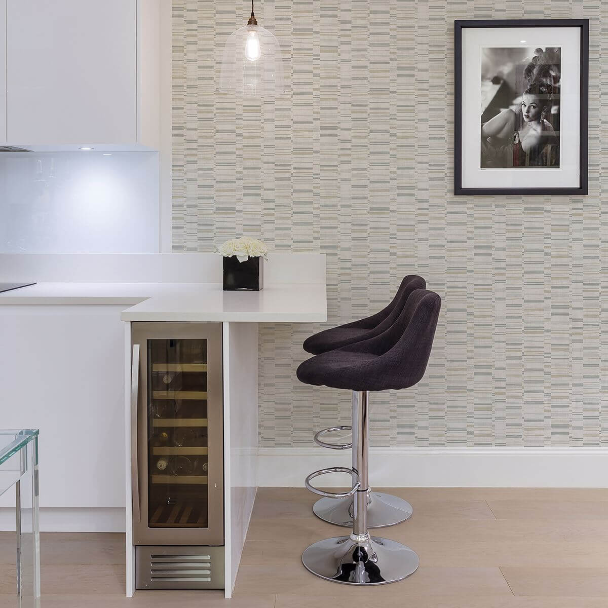 fresnaye-grey-linen-stripe-wallpaper-york-wallcoverings-2949-60817 - York Wallcoverings Wallpaper