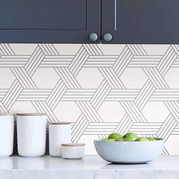 Silver Illusion Peel & Stick Wallpaper - York Wallcoverings - SLS3515 - York Wallcoverings Wallpaper