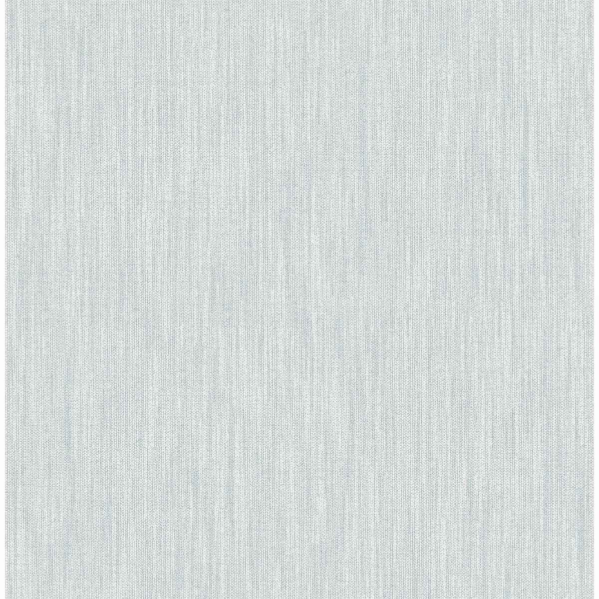 Chenille Light Blue Faux Linen Wallpaper - York Wallcoverings - 2903-25287