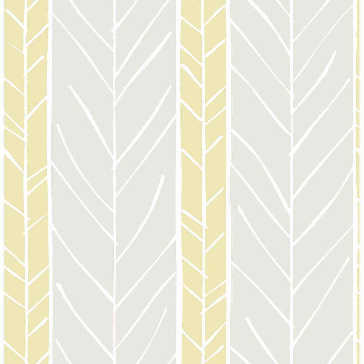 Lottie Yellow Stripe Wallpaper - York Wallcoverings - 2903-25818 - York Wallcoverings Wallpaper