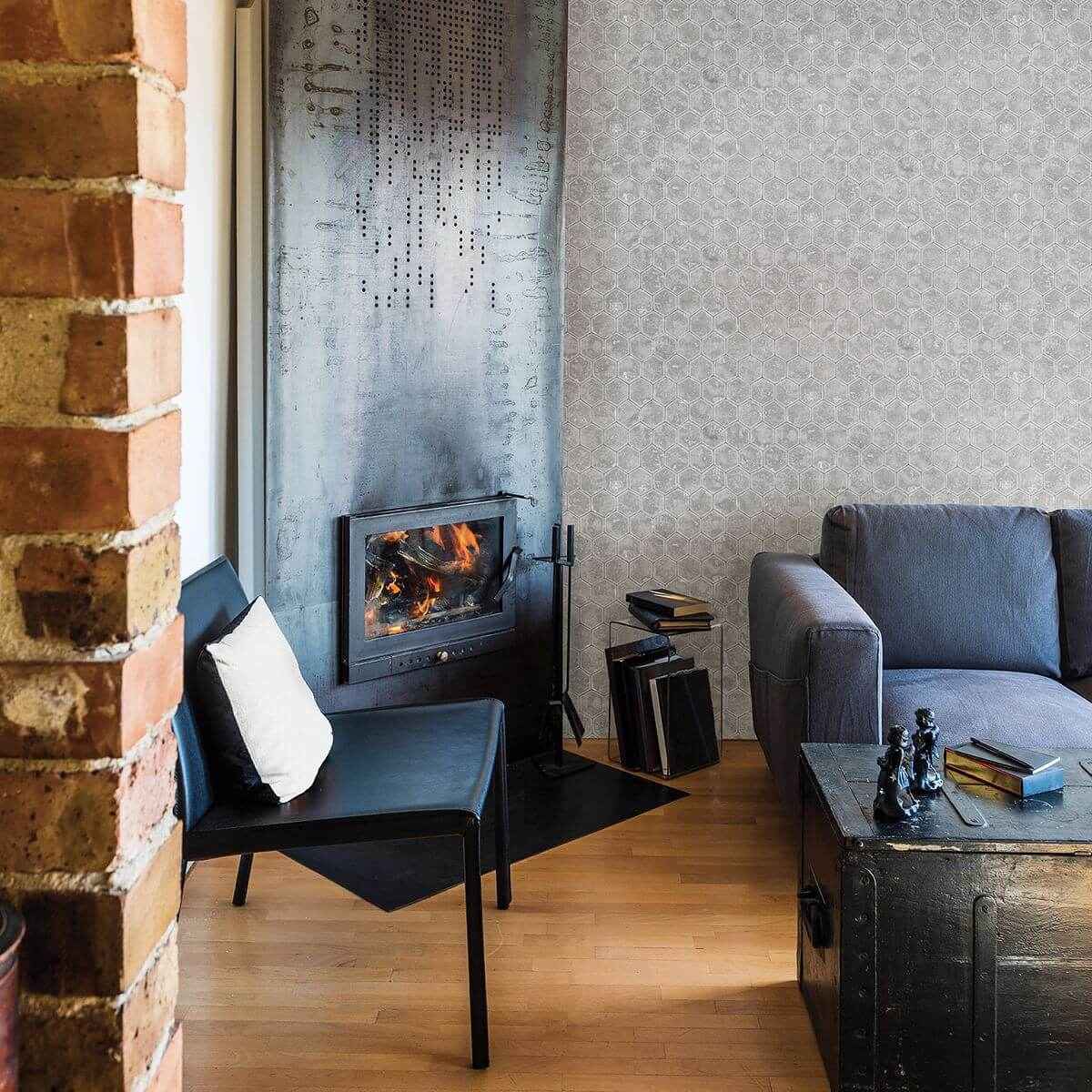 Starling Grey Honeycomb Wallpaper - York Wallcoverings - 2927-00401 - York Wallcoverings Wallpaper
