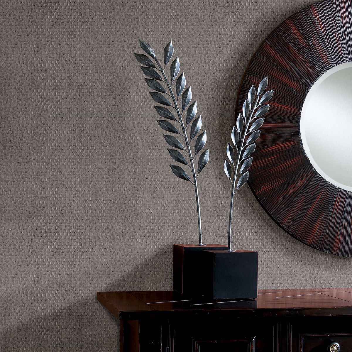 carbon-pewter-honeycomb-geometric-wallpaper-york-wallcoverings-2927-42488 - York Wallcoverings Wallpaper
