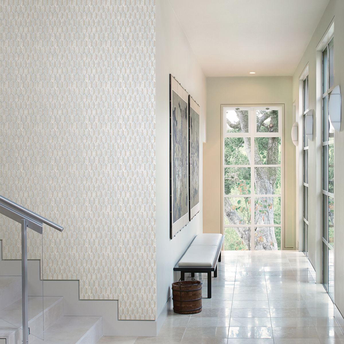 kendall-teal-honeycomb-geometric-wallpaper-york-wallcoverings-awih-2212 - York Wallcoverings Wallpaper