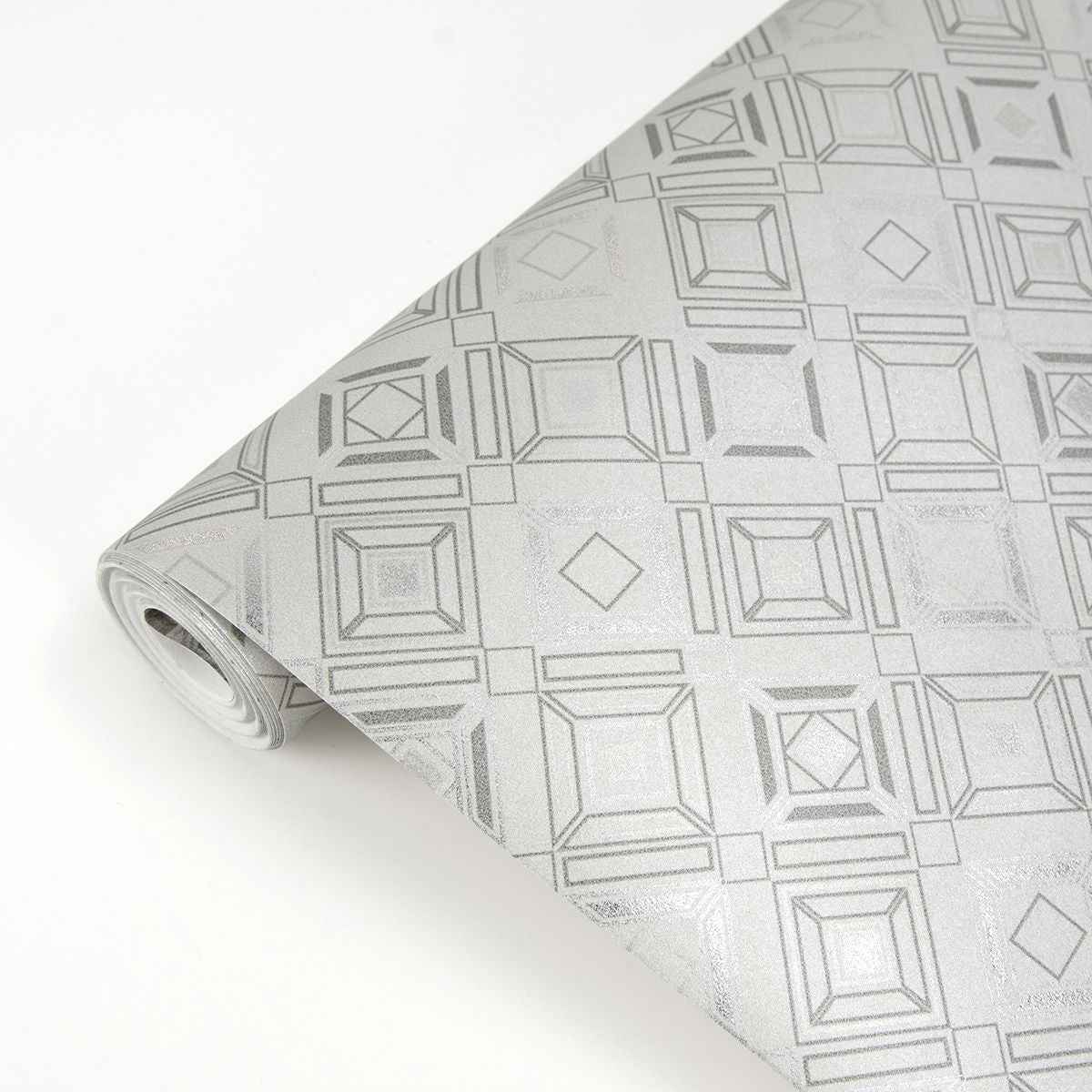 Sonic Light Grey Geometric Wallpaper - York Wallcoverings - 2927-20501 - York Wallcoverings Wallpaper