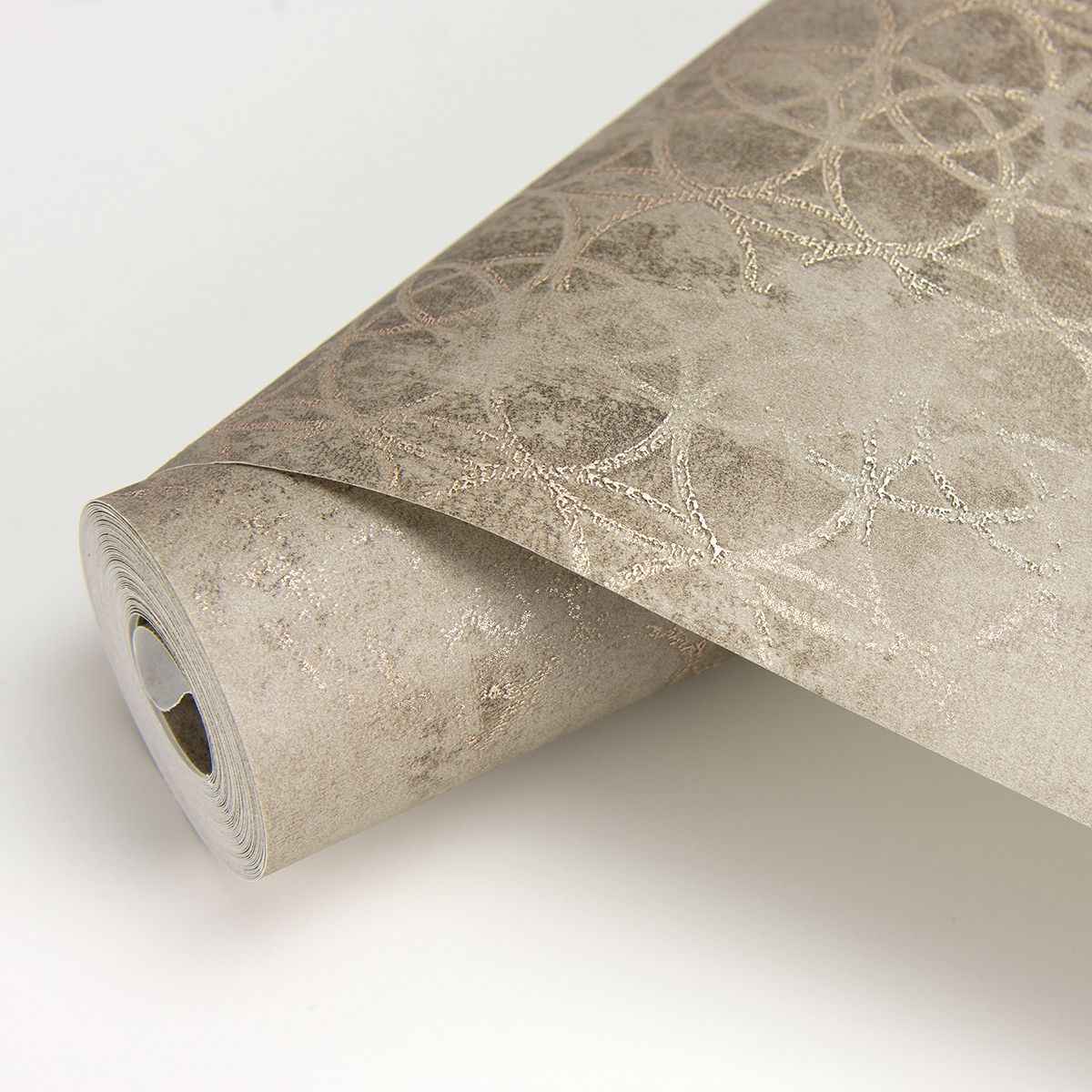 Fornax Brass Geometric Wallpaper - York Wallcoverings - 2927-20601 - York Wallcoverings Wallpaper