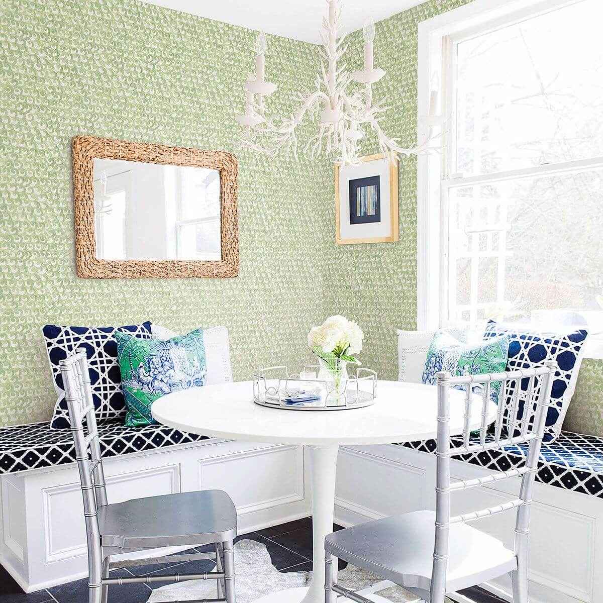 saltwater-green-wave-wallpaper-york-wallcoverings-3120-13631 - York Wallcoverings Wallpaper