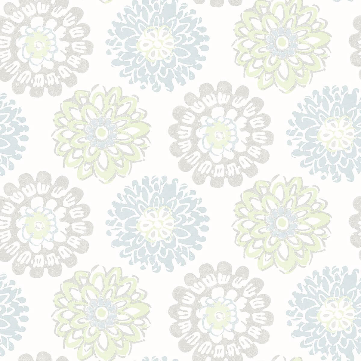 sunkissed-light-green-green-floral-wallpaper-york-wallcoverings-3120-13704 - York Wallpaper Wallpaper