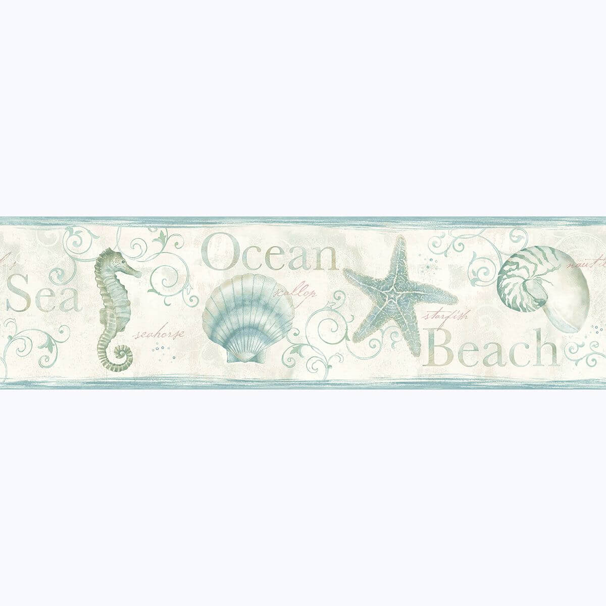 island-sea-green-green-starfish-wallpaper-york-wallcoverings-3120-53562b - York Wallpaper Wallpaper