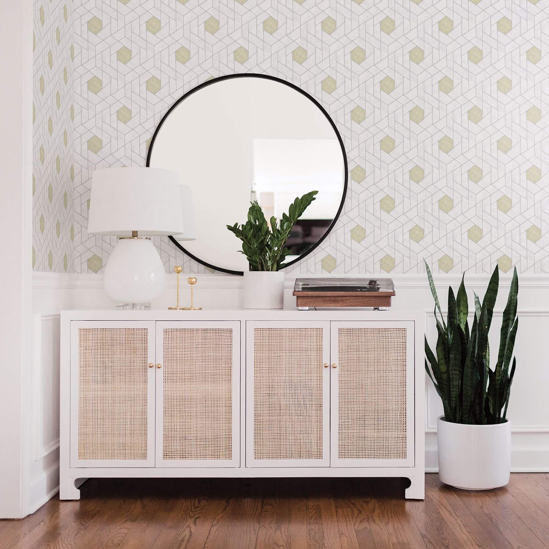 granada-silver-geometric-wallpaper-york-wallcoverings-2964-25901 - York Wallpaper Wallpaper