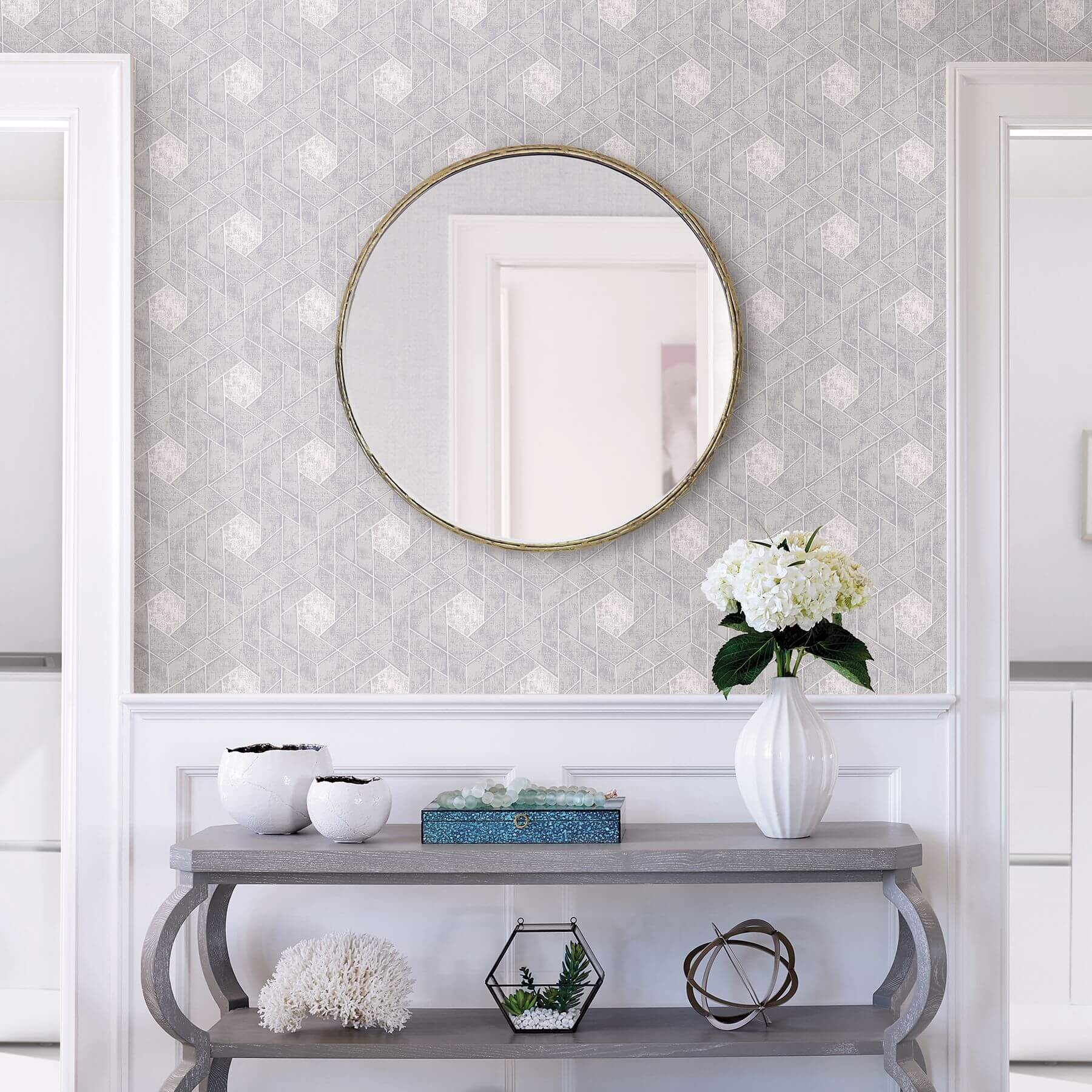 granada-light-grey-grey-geometric-wallpaper-york-wallcoverings-2964-25902 - York Wallcoverings Wallpaper
