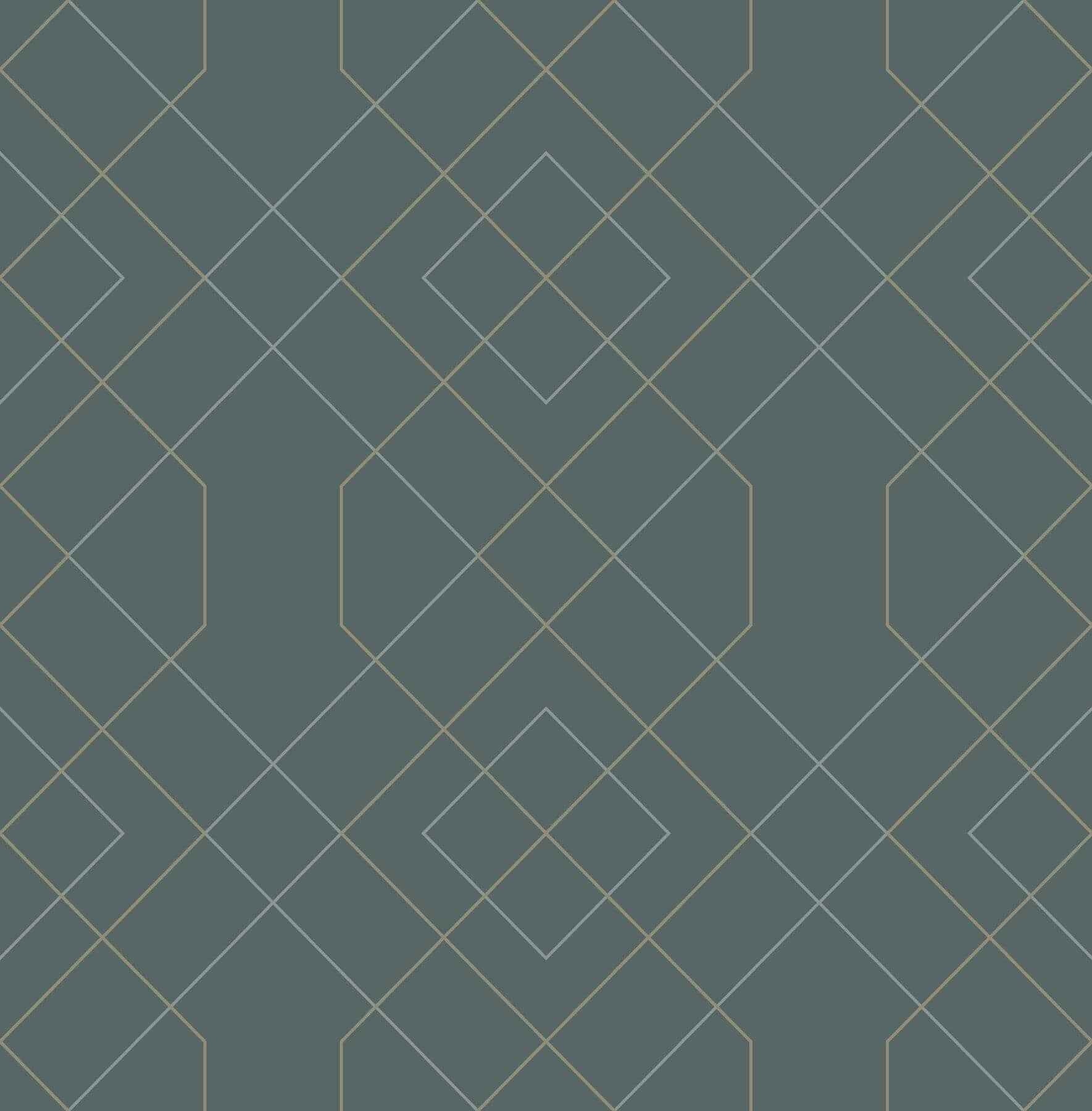 ballard-teal-geometric-wallpaper-york-wallcoverings-2964-25911 - York Wallcoverings Wallpaper
