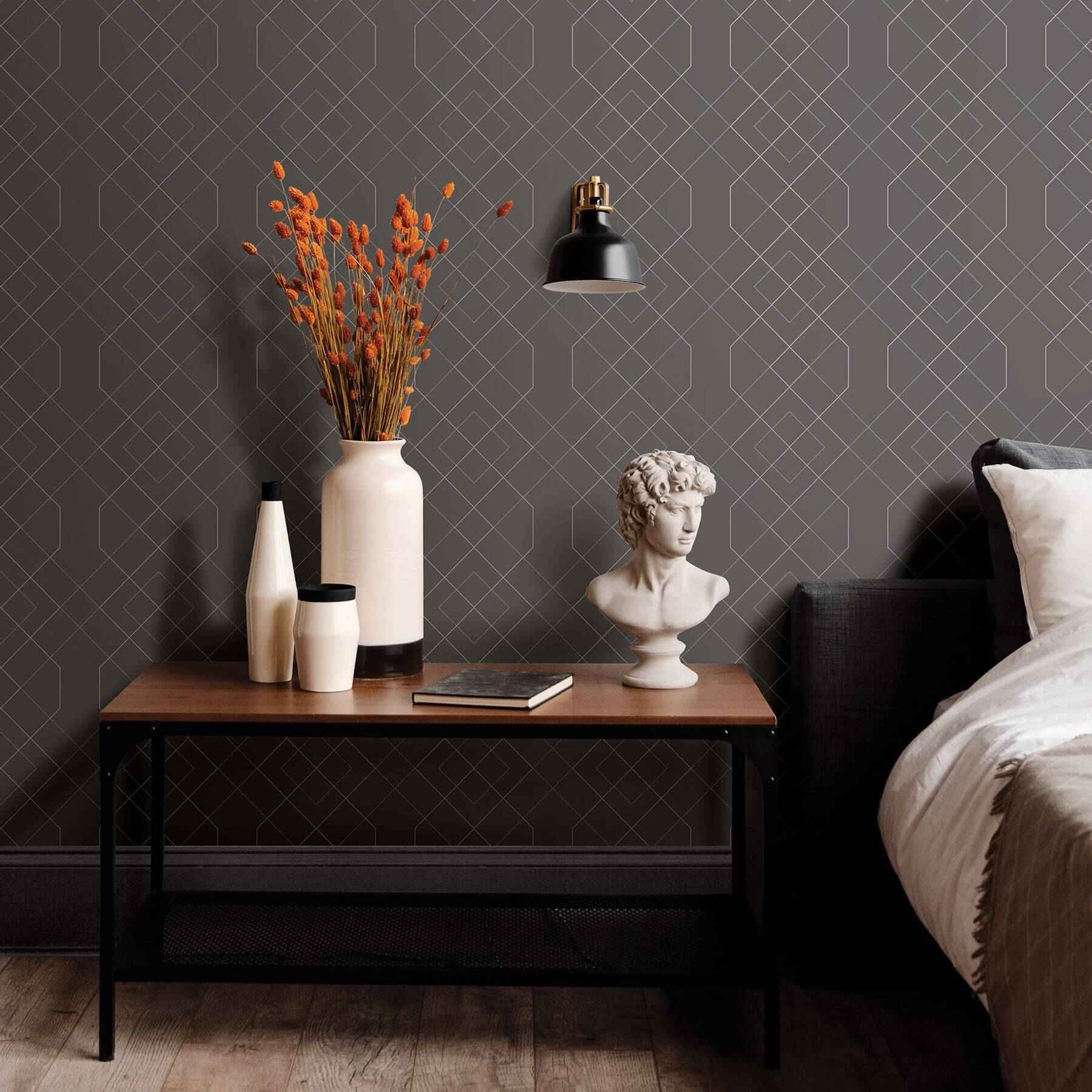 ballard-grey-geometric-wallpaper-york-wallcoverings-2964-25912 - York Wallcoverings Wallpaper