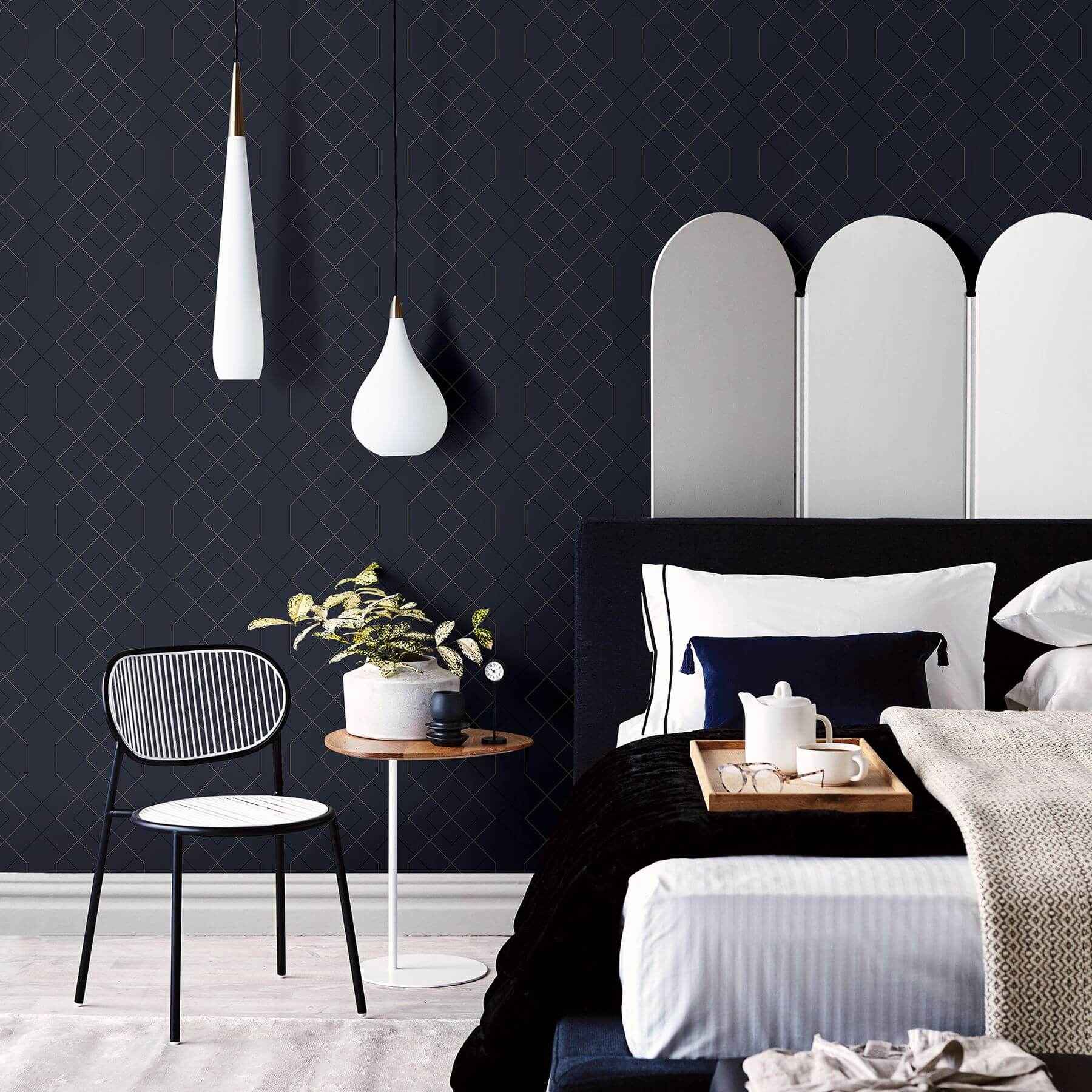ballard-indigo-geometric-wallpaper-york-wallcoverings-2964-25913 - York Wallcoverings Wallpaper