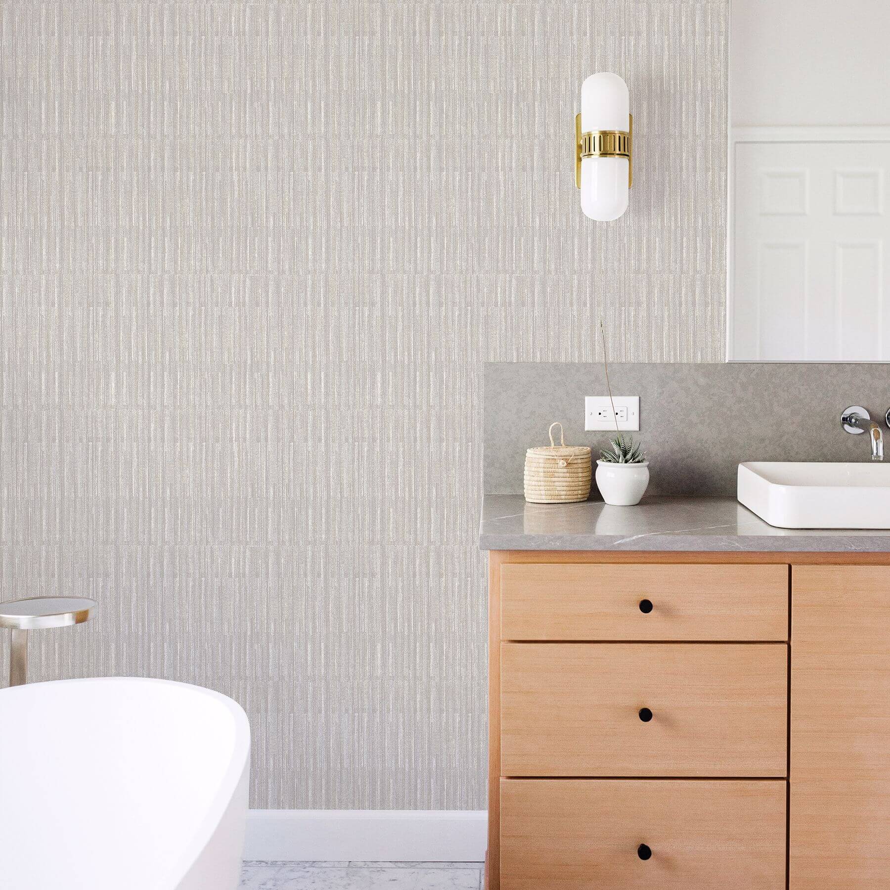 brixton-light-grey-grey-texture-wallpaper-york-wallcoverings-2964-25943 - York Wallcoverings Wallpaper
