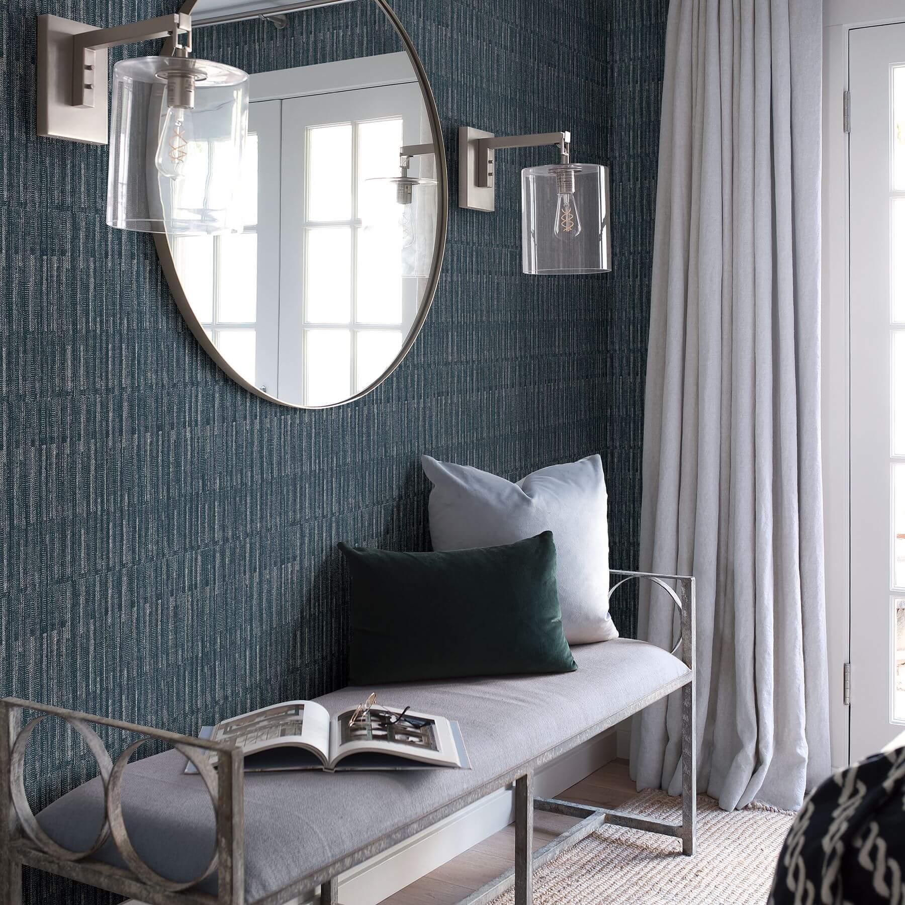 brixton-indigo-texture-wallpaper-york-wallcoverings-2964-25945 - York Wallpaper Wallpaper
