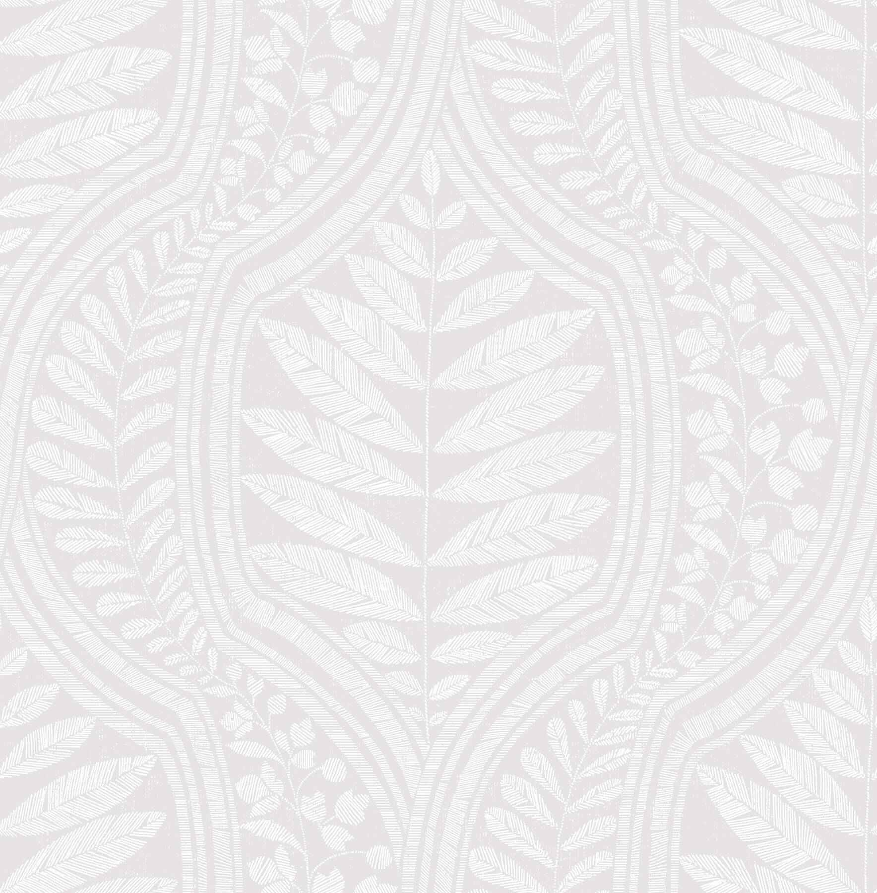 juno-light-grey-grey-ogee-wallpaper-york-wallcoverings-2964-25948 - York Wallcoverings Wallpaper