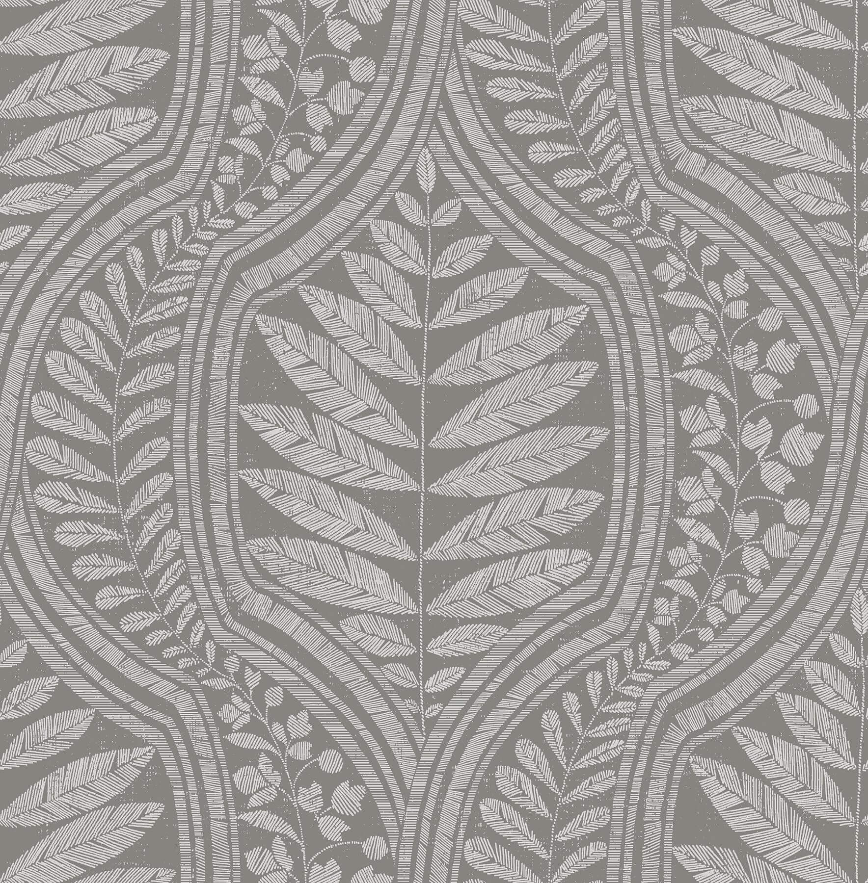 juno-dark-grey-grey-ogee-wallpaper-york-wallcoverings-2964-25951 - York Wallcoverings Wallpaper