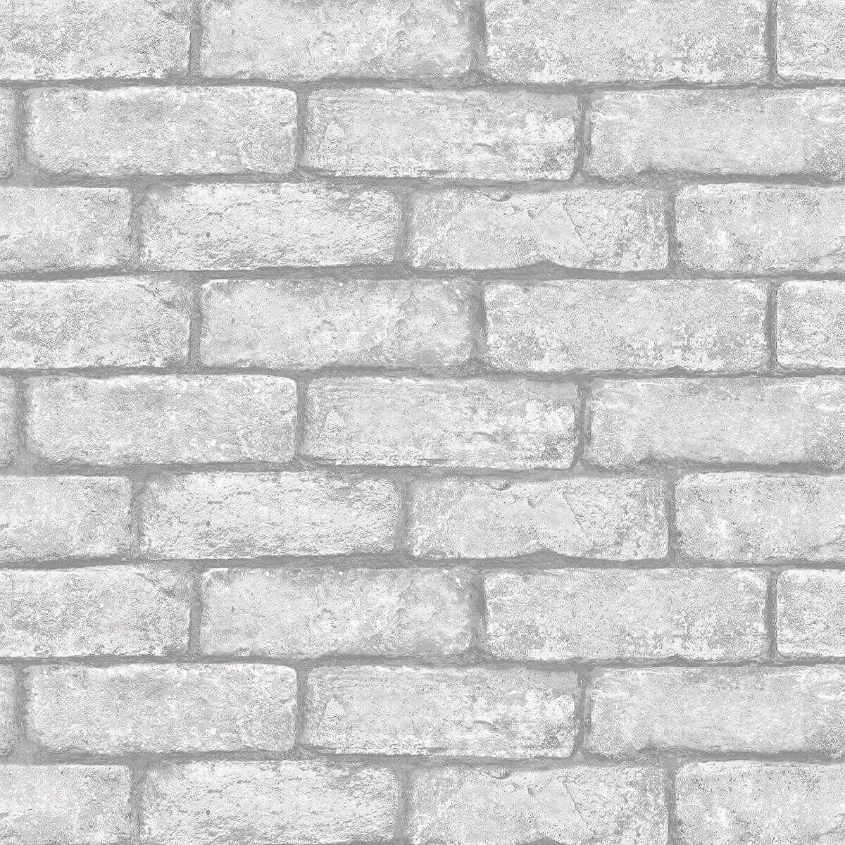 Cambridge Brick Grey Peel Stick Wallpaper - York Wallcoverings - NH3060 - York Wallcoverings Wallpaper