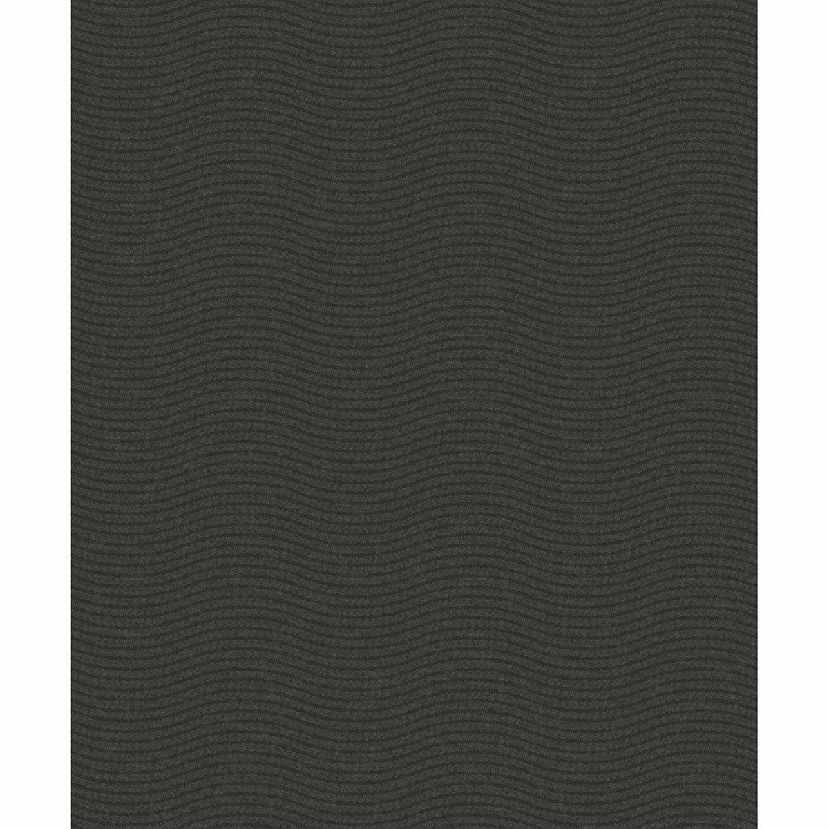 Picture of Curves Black Glittering Waves Wallpaper