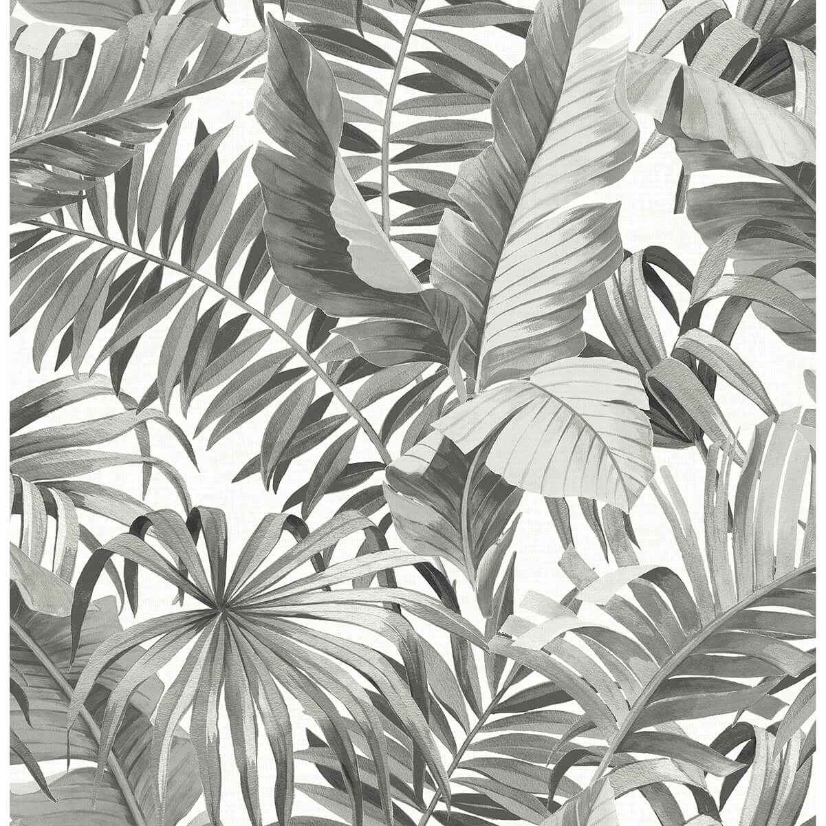alfresco-grey-tropical-palm-wallpaper-york-wallcoverings-2969-24134 - York Wallcoverings Wallpaper