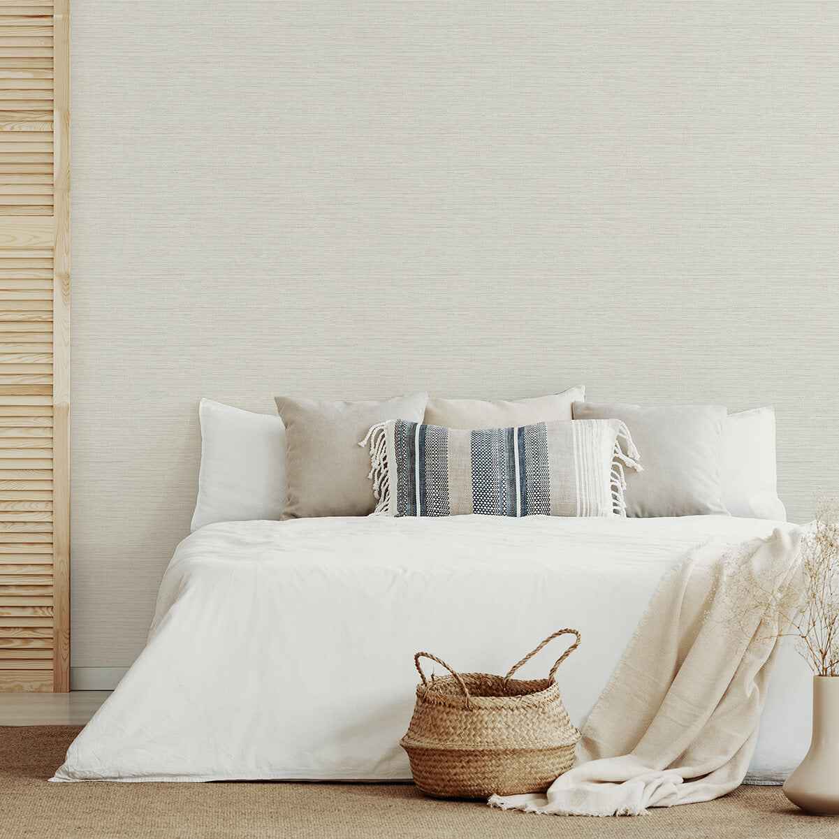 agave-light-grey-imitation-grasscloth-wallpaper-york-wallcoverings-2969-24281 - York Wallcoverings Wallpaper