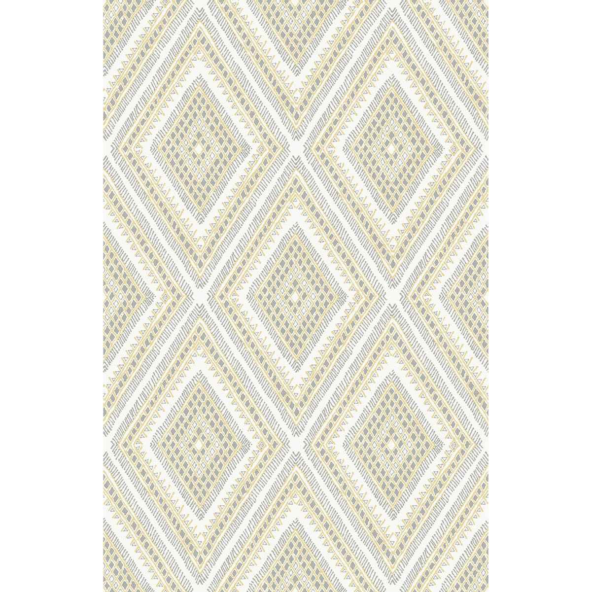 Zaya Light Yellow Tribal Diamonds Wallpaper - York Wallcoverings - 2969-26014