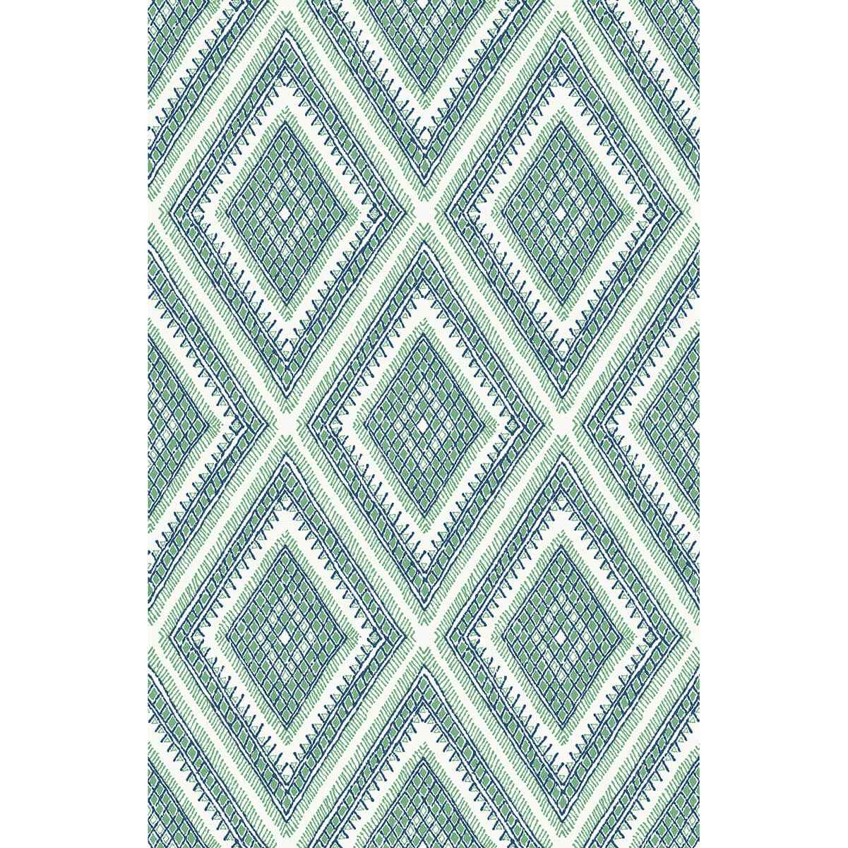 Zaya Green Tribal Diamonds Wallpaper - York Wallcoverings - 2969-26016 - York Wallcoverings Wallpaper
