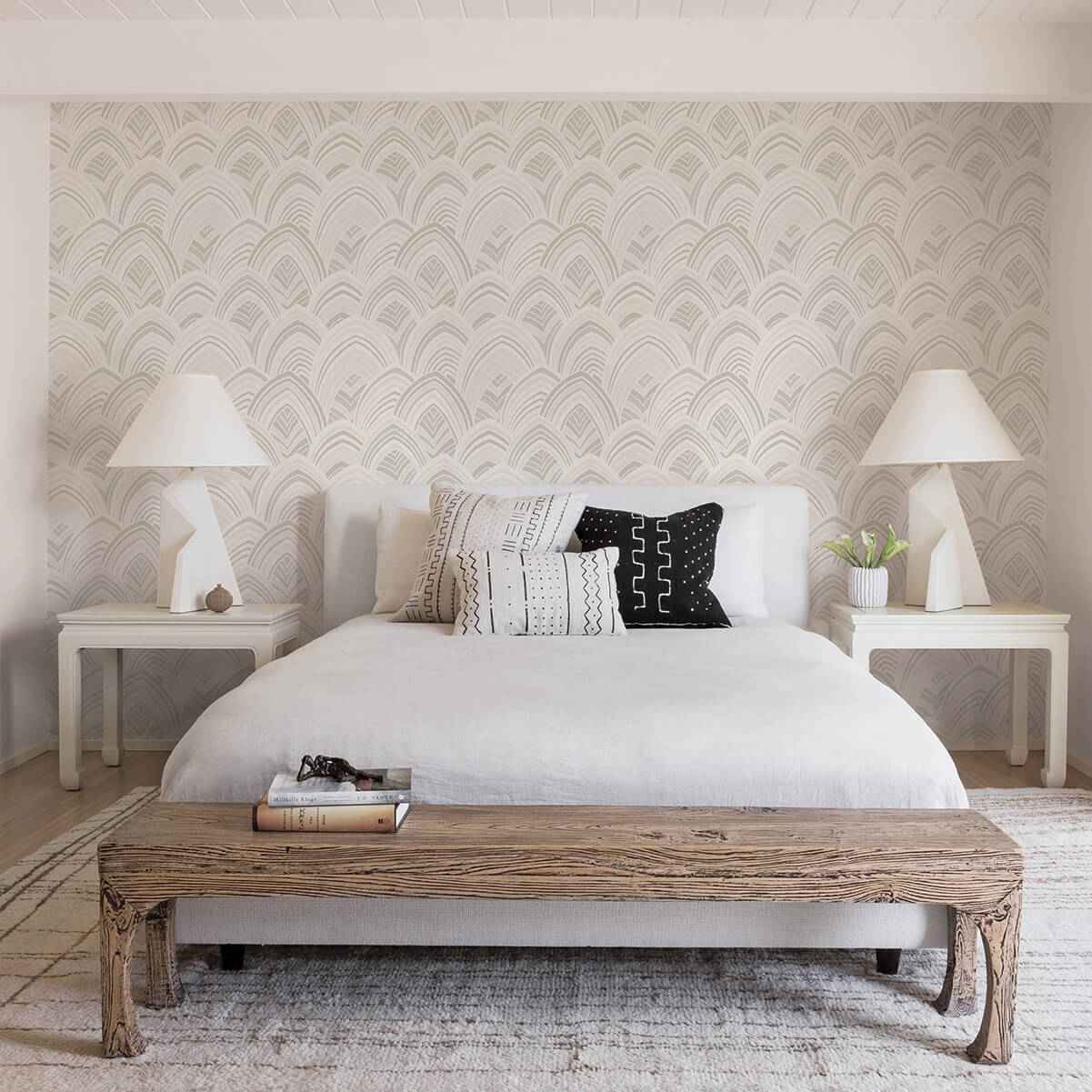 cabarita-white-art-deco-flocked-leaves-wallpaper-york-wallcoverings-2969-87352 - York Wallcoverings Wallpaper