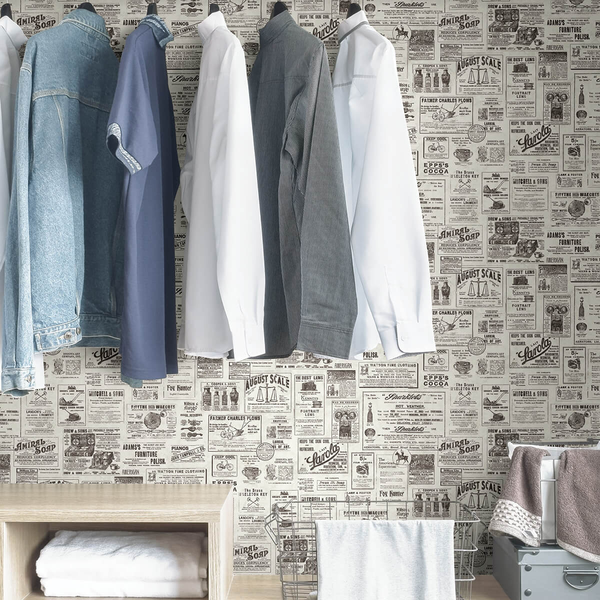 charcoal-published-peel-and-stick-wallpaper-york-wallcoverings-nus3626 - York Wallcoverings Wallpaper