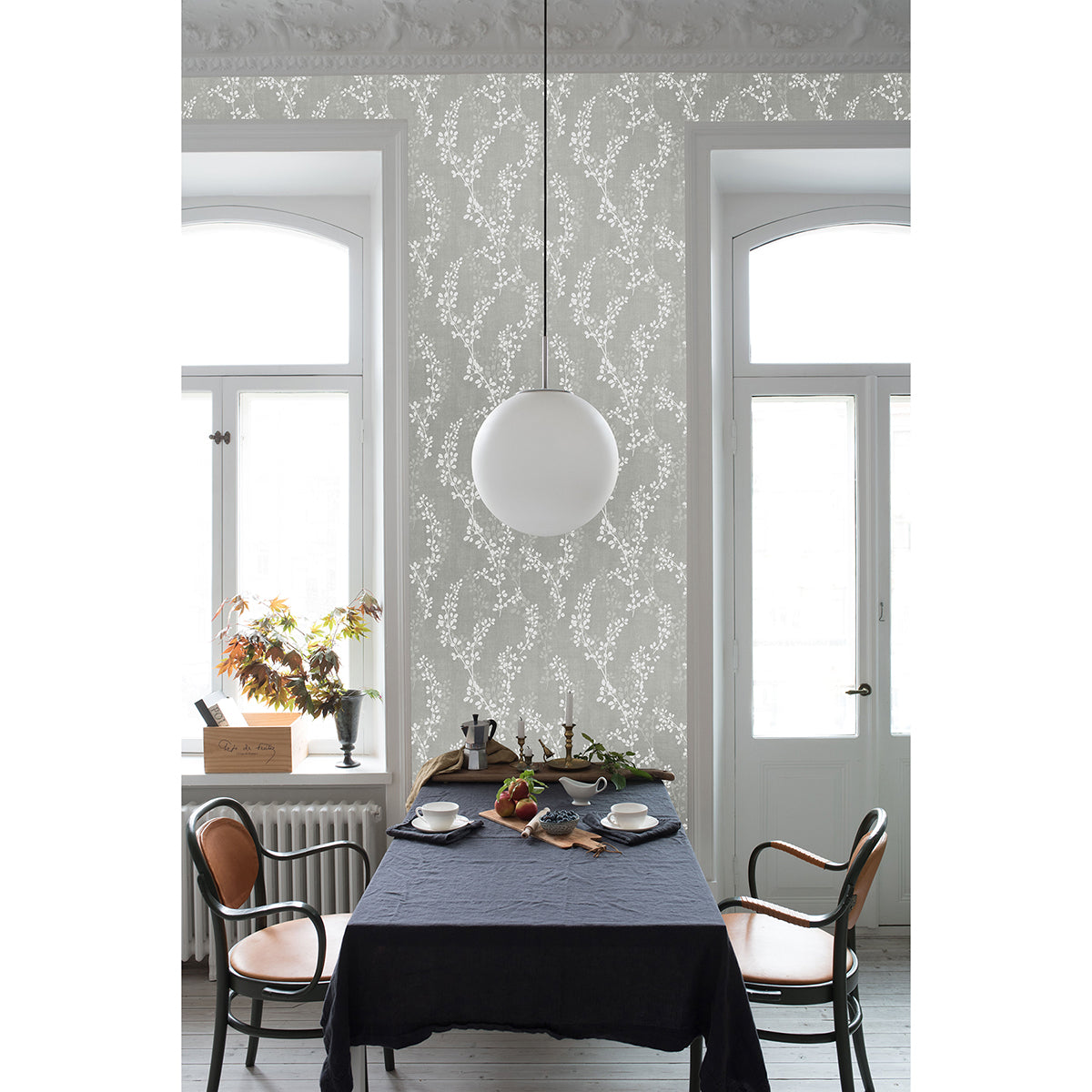 twig-grey-botanical-wallpaper-york-wallcoverings-md218064 - York Wallcoverings Wallpaper