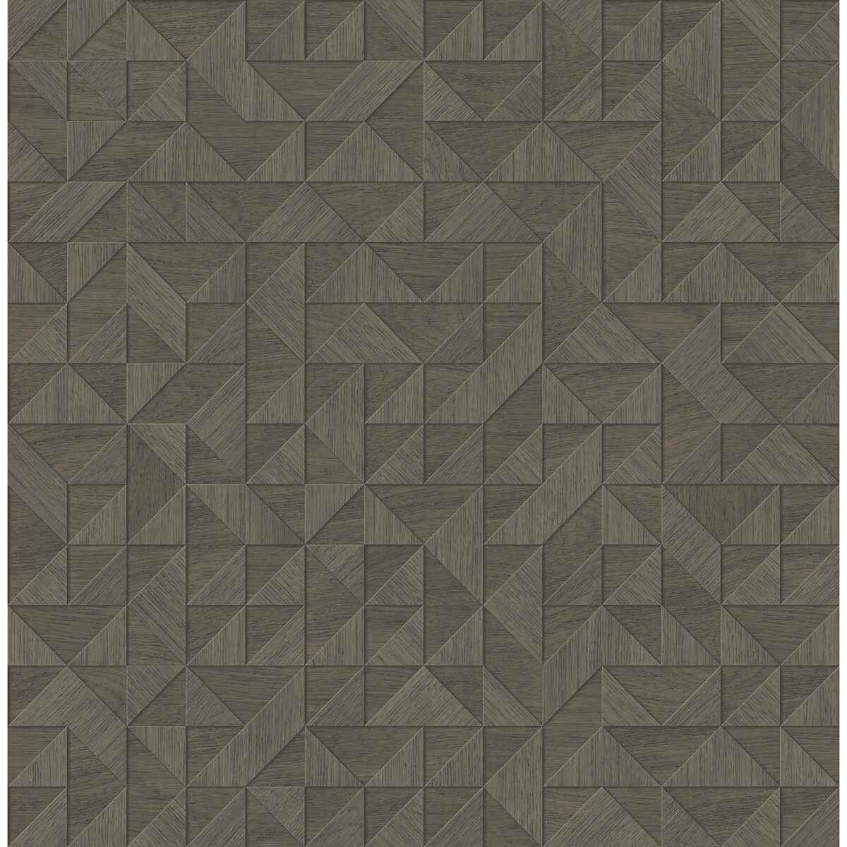 Gallerie Dark Grey Triangle Geometric Wallpaper - York Wallcoverings - 2896-25327