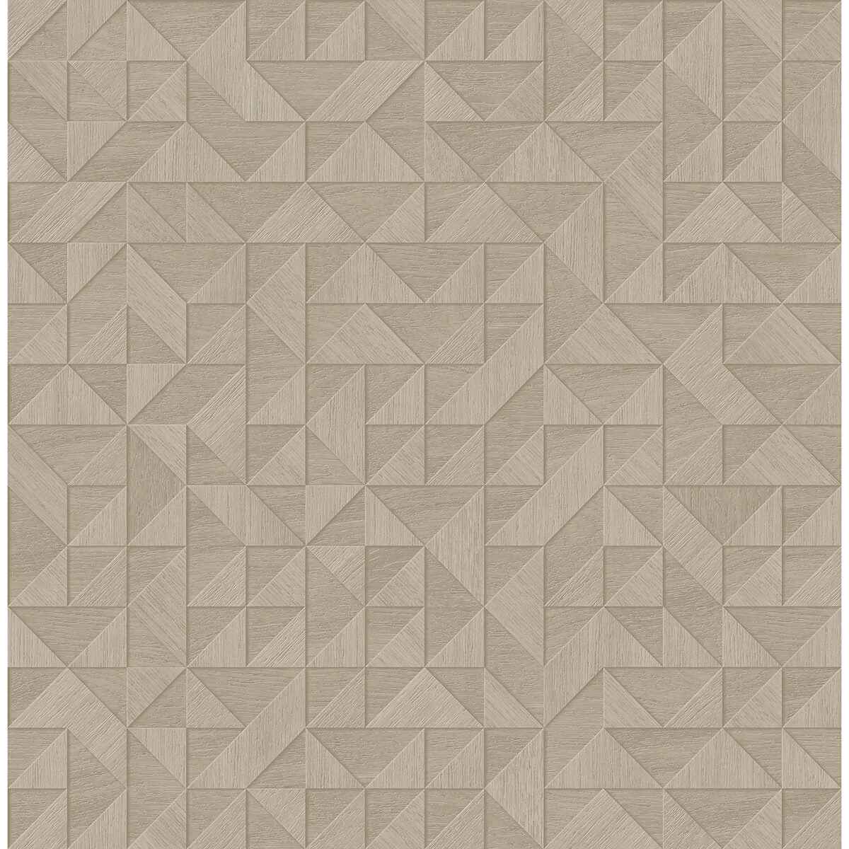 Gallerie Taupe Triangle Geometric Wallpaper - York Wallcoverings - 2896-25328 - York Wallcoverings Wallpaper