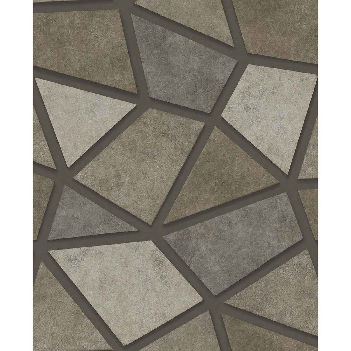 Coty Stone Geometric Patchwork Wallpaper - York Wallcoverings - 2896-25348