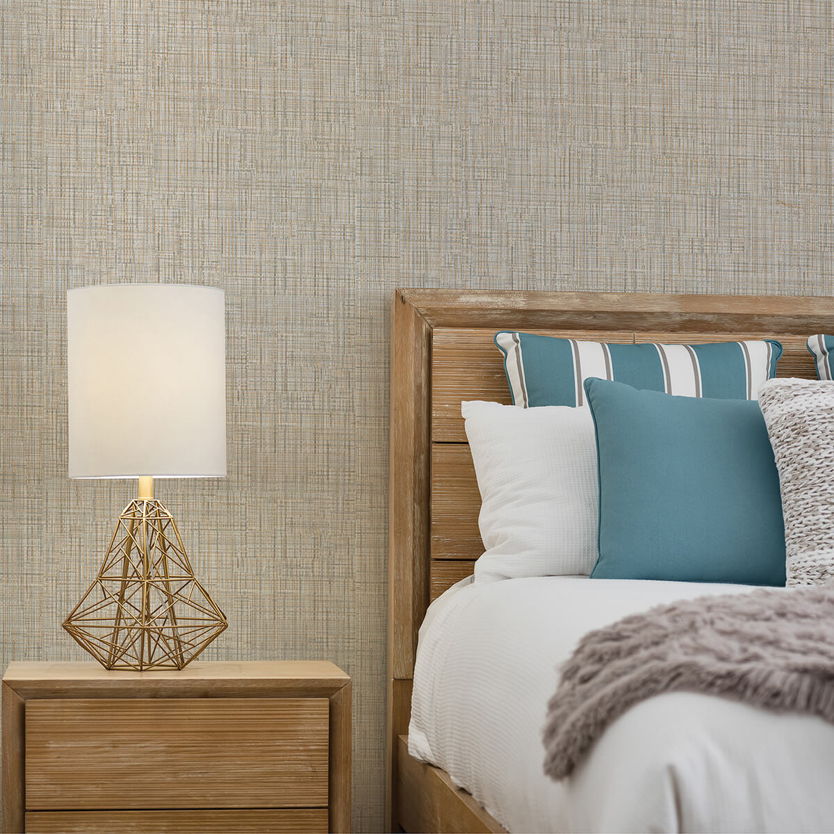 tartan-wheat-distressed-texture-wallpaper-york-wallcoverings-2945-2753 - York Wallcoverings Wallpaper