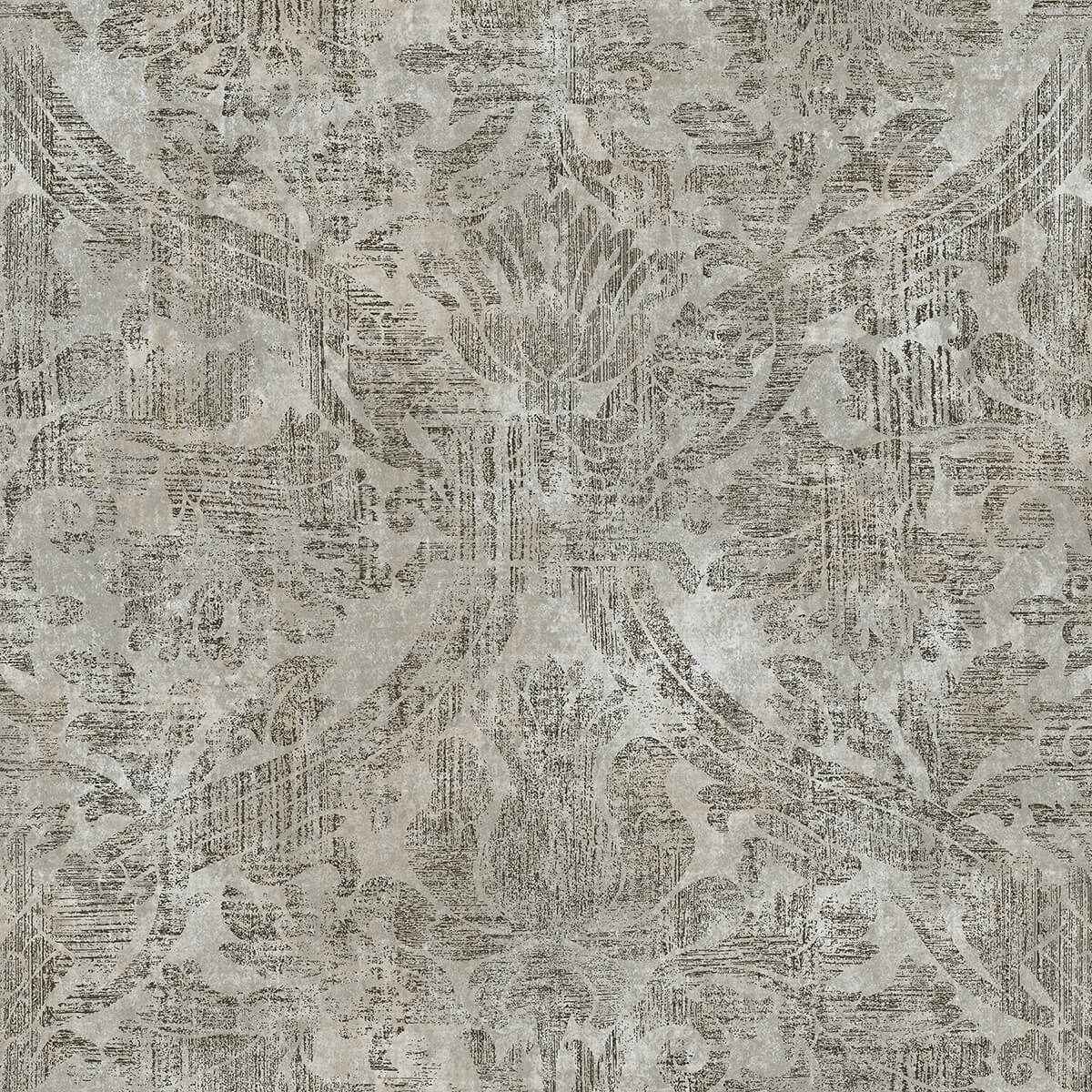 Abigail Grey Damask Wallpaper - York Wallcoverings - 2945-2755