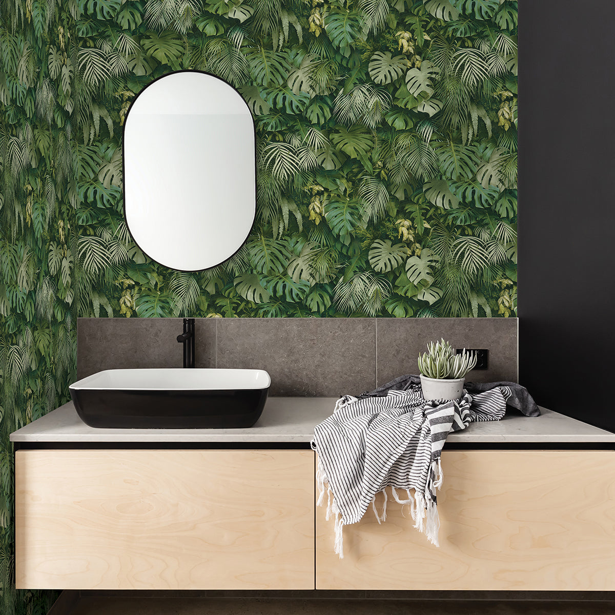 luana-green-tropical-forest-wallpaper-york-wallcoverings-2979-37280-2 - York Wallcoverings Wallpaper