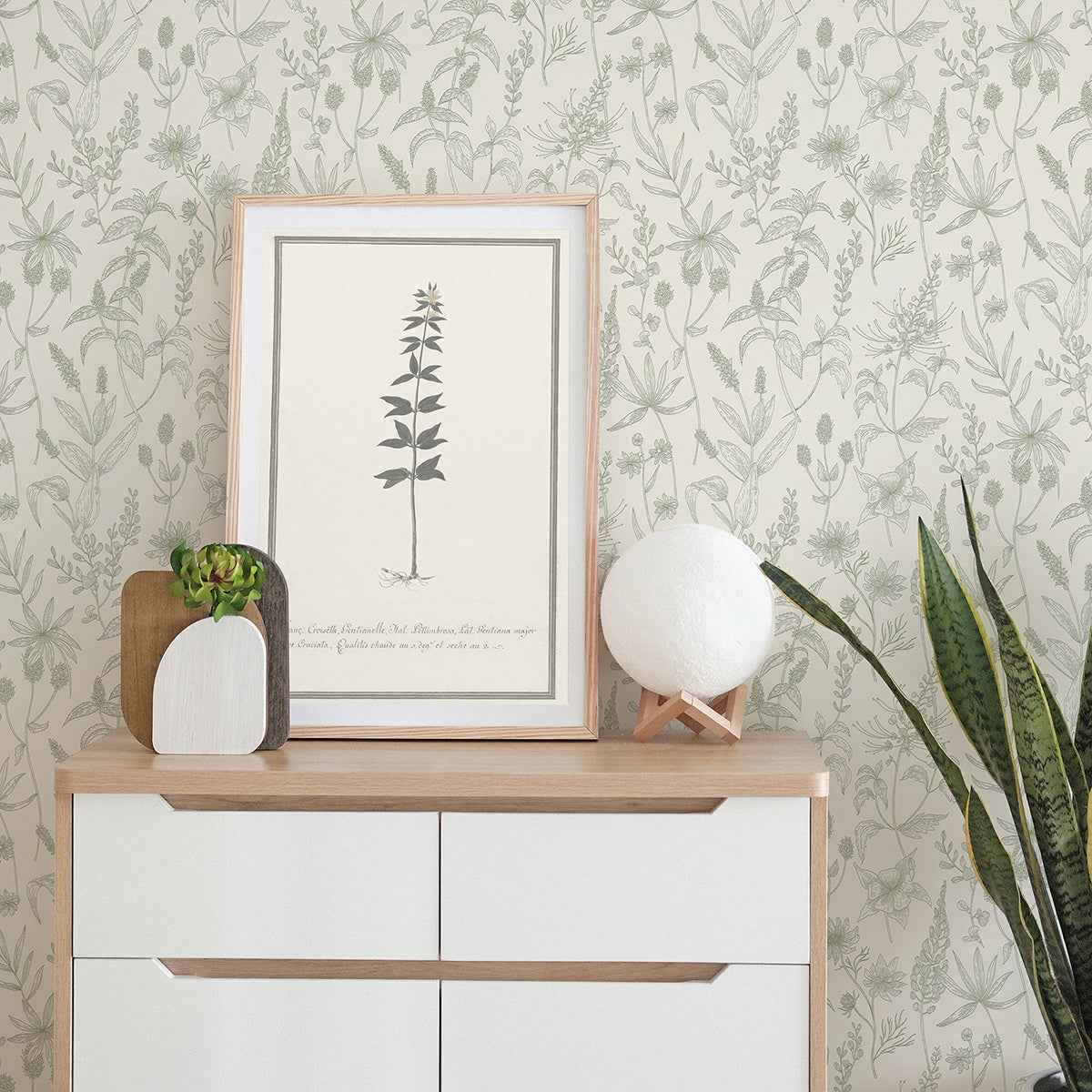 Nami Olive Floral Wallpaper - York Wallcoverings - 2979-37363-5 - York Wallcoverings Wallpaper