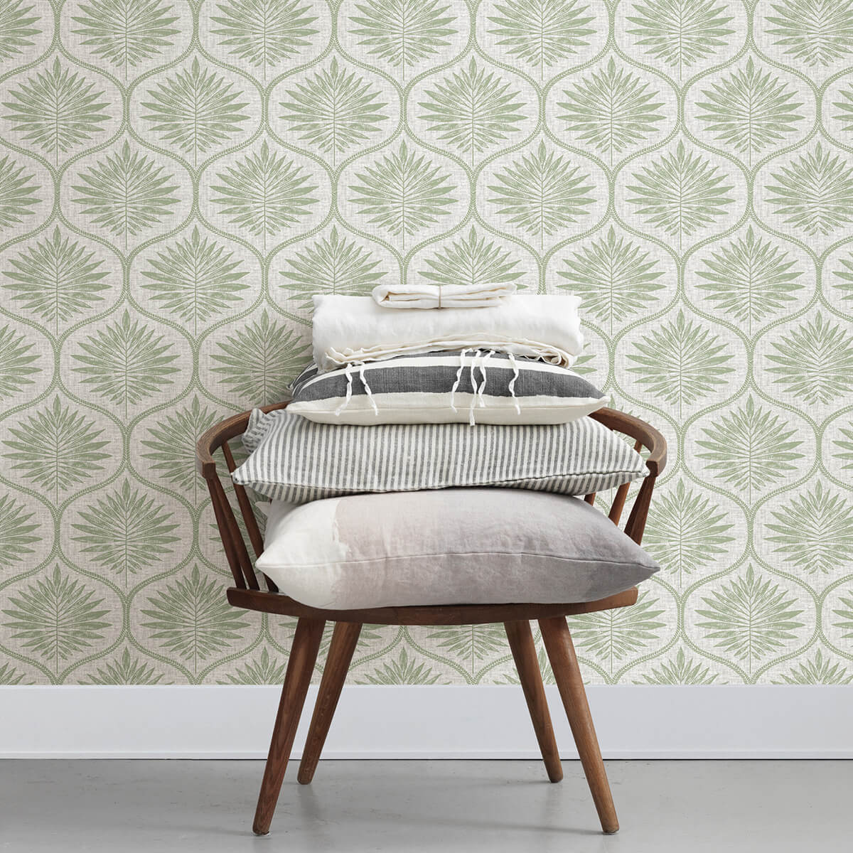 green-primitive-leaves-peel-and-stick-wallpaper-york-wallcoverings-nus3621 - York Wallcoverings Wallpaper