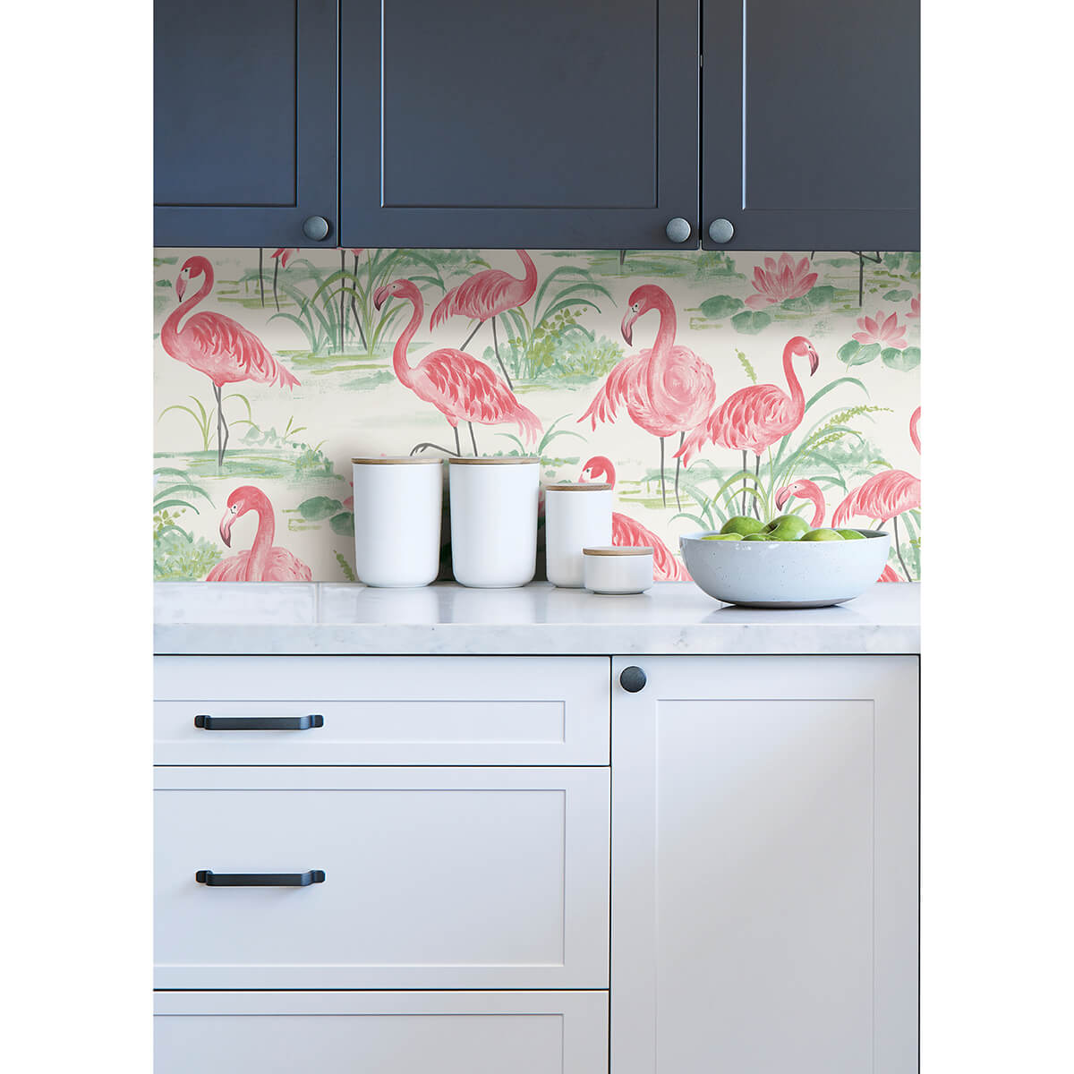 pink-flamingo-beach-peel-and-stick-wallpaper-york-wallcoverings-nus3679 - York Wallcoverings Wallpaper