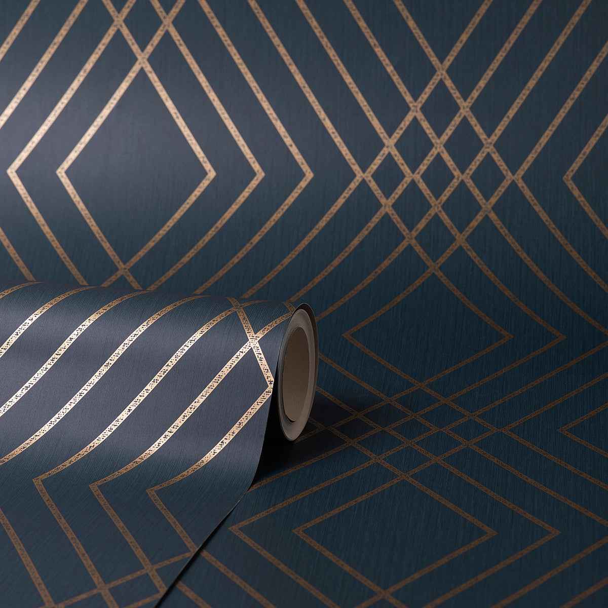 Shard Navy Trellis Wallpaper - York Wallcoverings - FD42605 - York Wallcoverings Wallpaper
