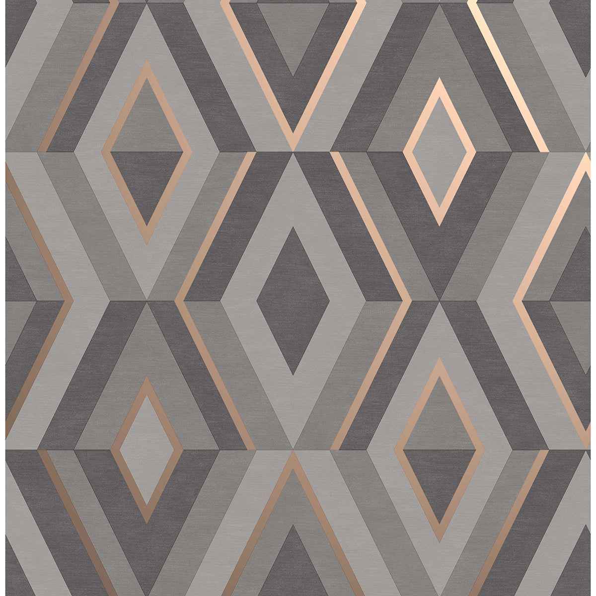 Shard Charcoal Geometric Wallpaper - York Wallcoverings - FD42607