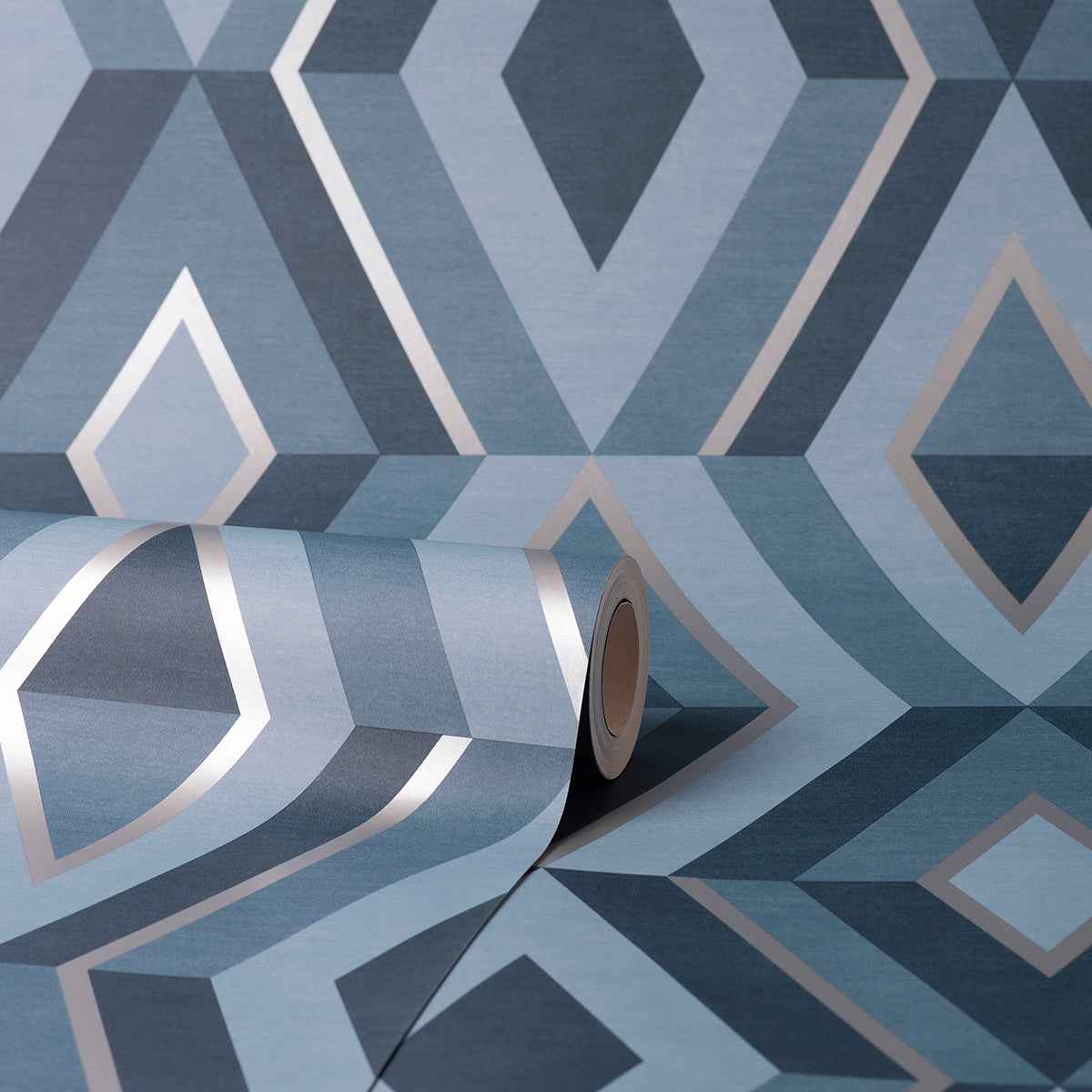 Shard Blue Geometric Wallpaper - York Wallcoverings - FD42608 - York Wallcoverings Wallpaper