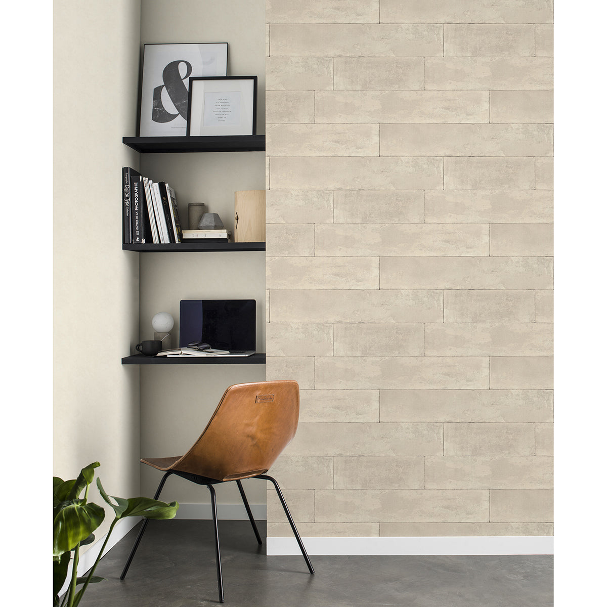 lanier-neutral-stone-plank-wallpaper-york-wallcoverings-4015-426014 - York Wallpaper Wallpaper