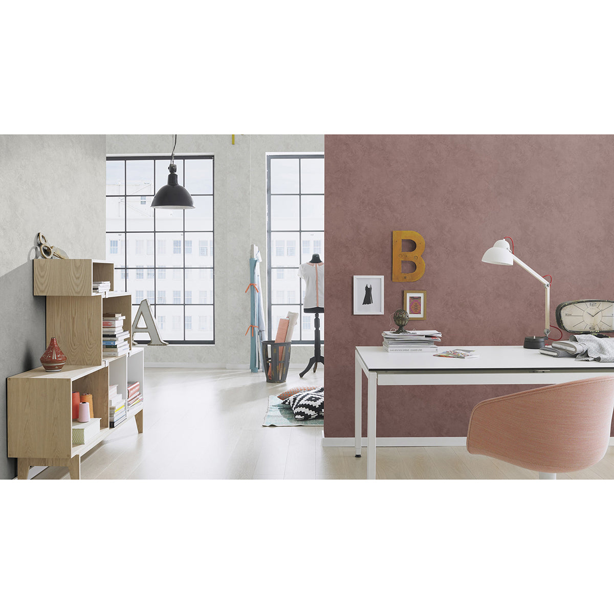 escher-oxblood-plaster-wallpaper-york-wallcoverings-4015-426199 - York Wallcoverings Wallpaper