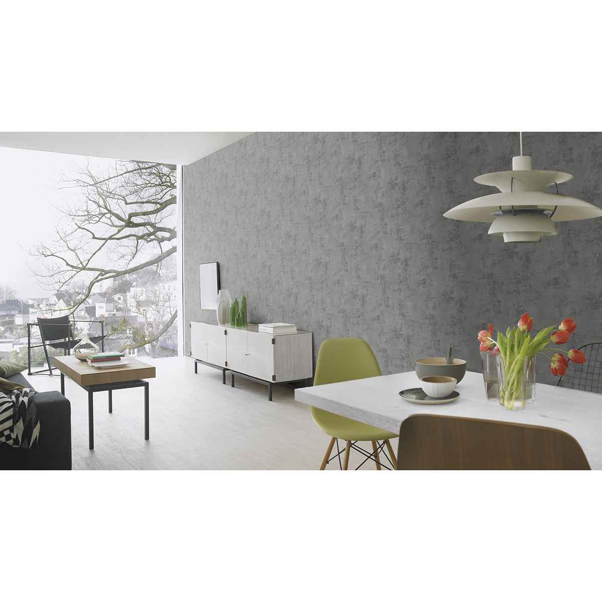 Osborn Charcoal Distressed Texture Wallpaper - York Wallcoverings - 4015-426328 - York Wallcoverings Wallpaper